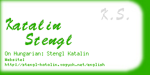 katalin stengl business card
